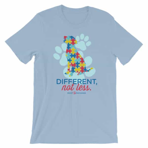 Different Not less Autism - Light Colors - Short-Sleeve Unisex T-Shirt - DecoExchange Autism Awareness - Image 5