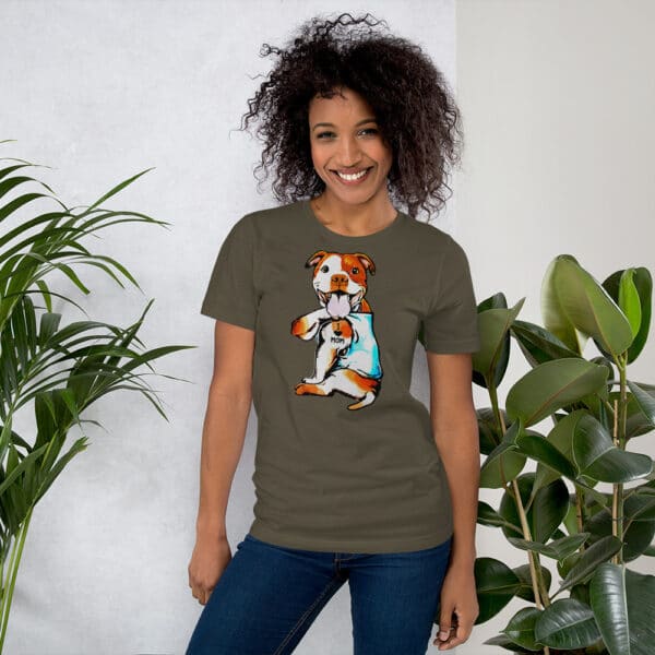 Dog Mom, Pitbull Shirts For Women, Pitbull Mom Shirt, Short-Sleeve Unisex T-Shirt - Image 3