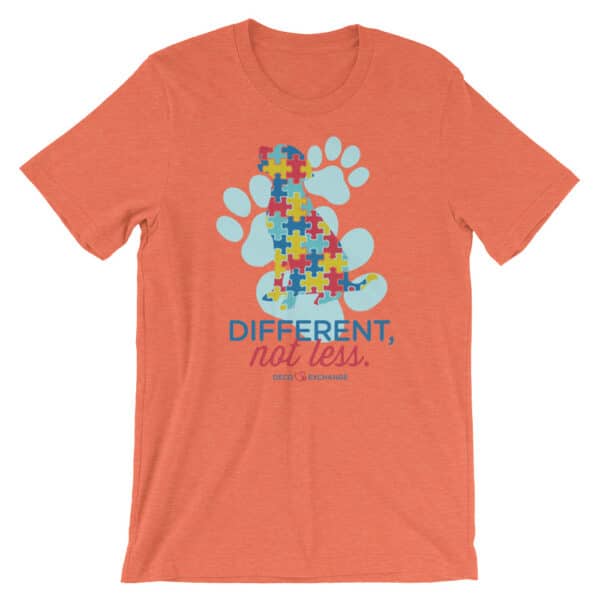 Different Not less Autism - Light Colors - Short-Sleeve Unisex T-Shirt - DecoExchange Autism Awareness - Image 7