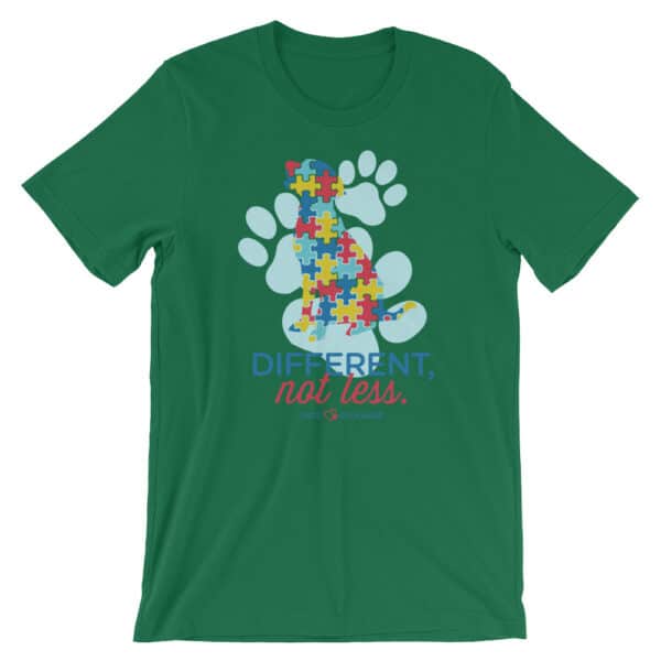 Different Not less Autism - Light Colors - Short-Sleeve Unisex T-Shirt - DecoExchange Autism Awareness - Image 3