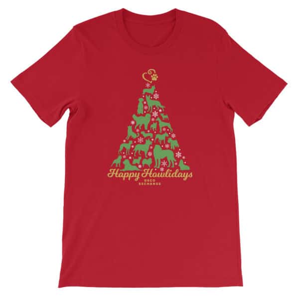 Green on Red - Howlidays - Short-Sleeve Unisex T-Shirt - DecoExchange