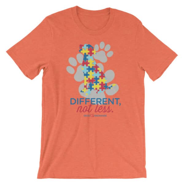 Different Not less Autism - Light Colors (1) - Short-Sleeve Unisex T-Shirt - DecoExchange Autism Awareness - Image 6