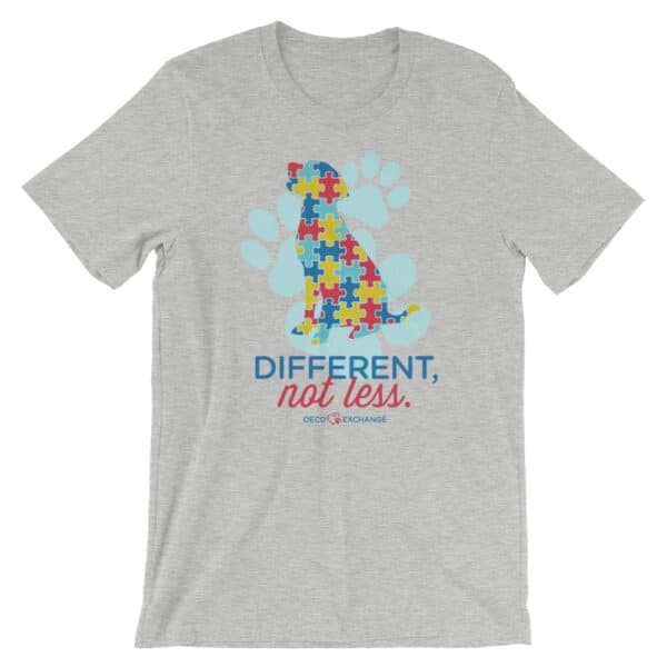 Different Not less Autism - Light Colors - Short-Sleeve Unisex T-Shirt - DecoExchange Autism Awareness - Image 2