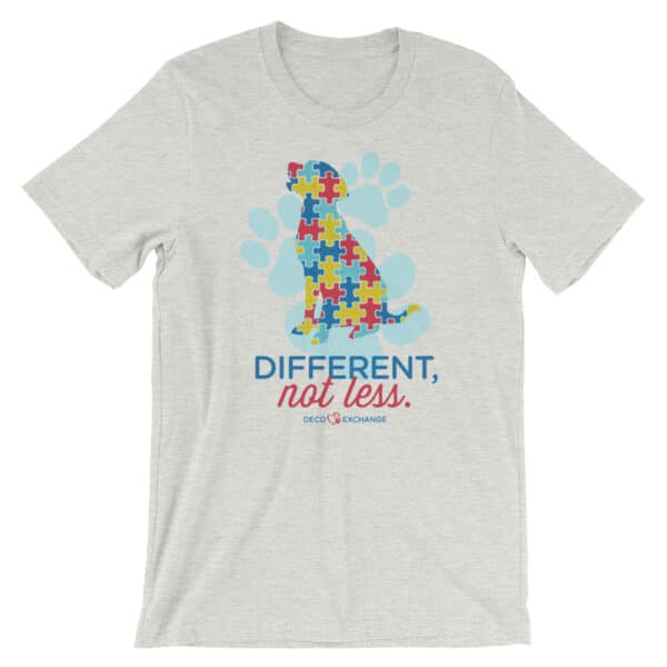 Different Not less Autism - Light Colors - Short-Sleeve Unisex T-Shirt - DecoExchange Autism Awareness - Image 4