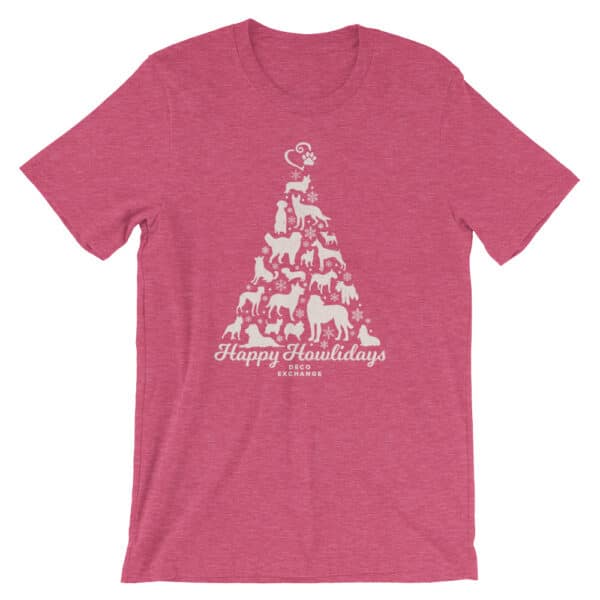 Cream on Raspberry - Howlidays - Short-Sleeve Unisex T-Shirt - DecoExchange