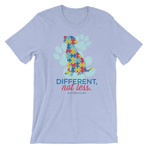 Different Not less Autism - Light Colors - Short-Sleeve Unisex T-Shirt - DecoExchange Autism Awareness - Image 6