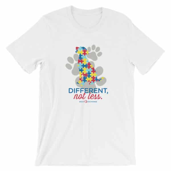 Different Not less Autism - Light Shirts 2 - Short-Sleeve Unisex T-Shirt - DecoExchange Autism Awareness